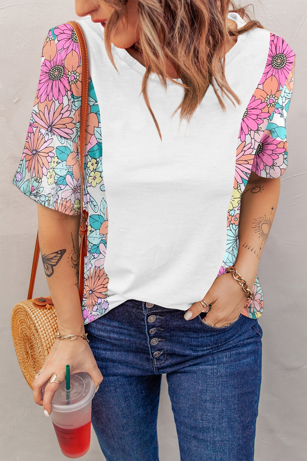 Sky Blue Pocket Short Sleeve Drawstring Lounge Set