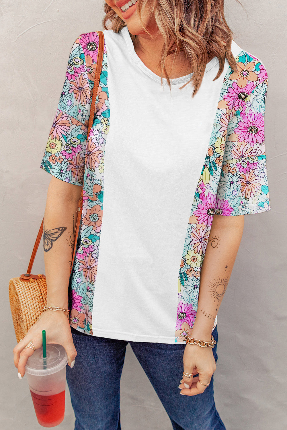 Sky Blue Pocket Short Sleeve Drawstring Lounge Set