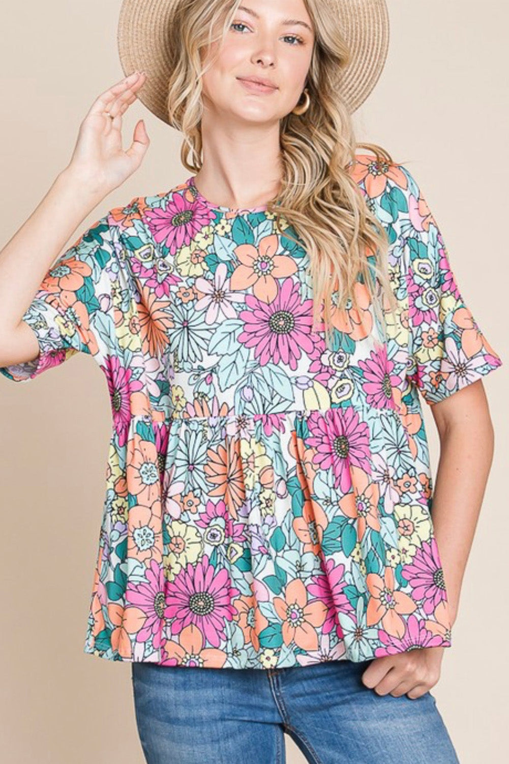 Sky Blue Pocket Short Sleeve Drawstring Lounge Set