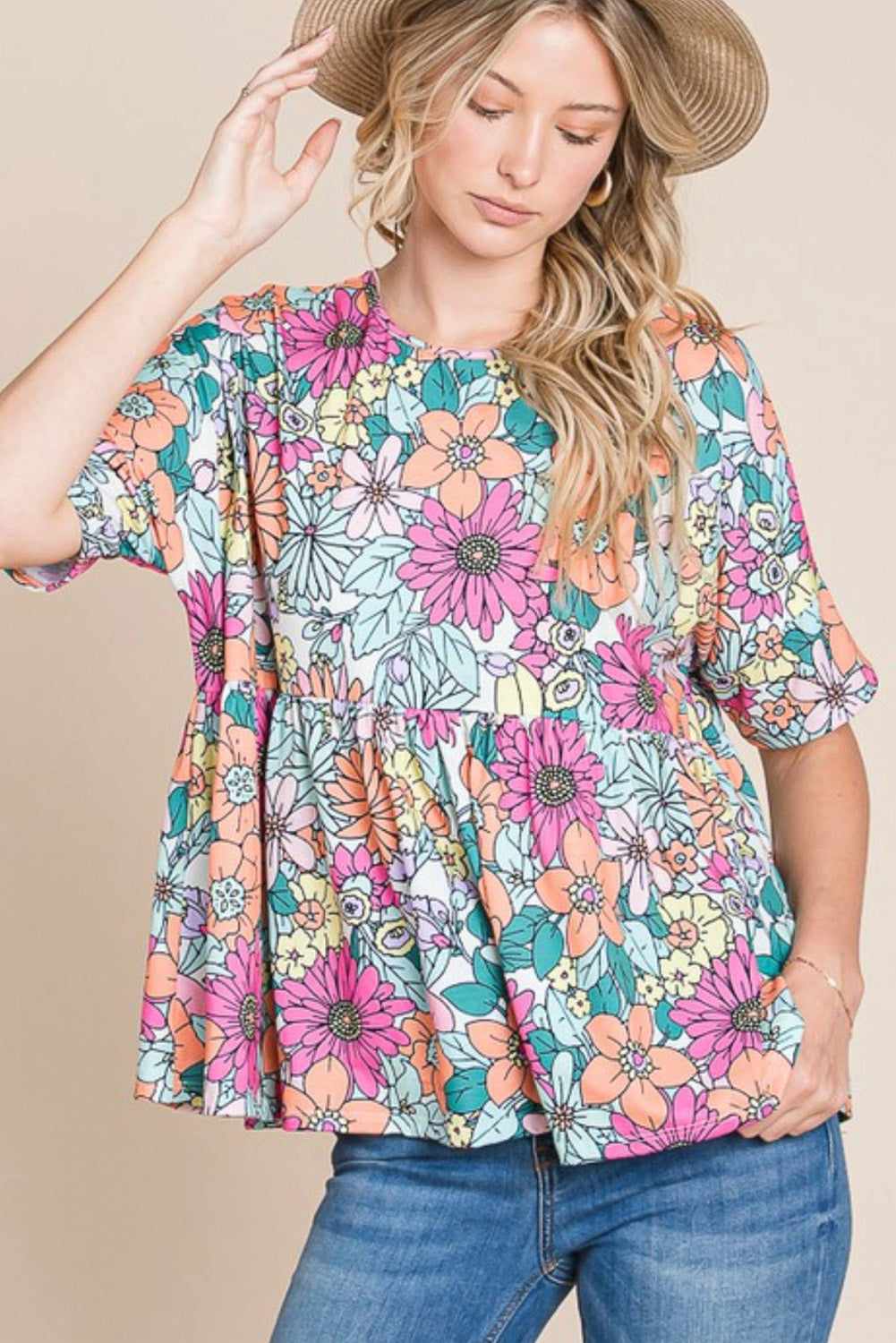 Sky Blue Pocket Short Sleeve Drawstring Lounge Set