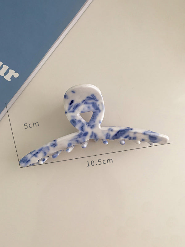 New vintage blue and white blue and white porcelain pattern hairpin