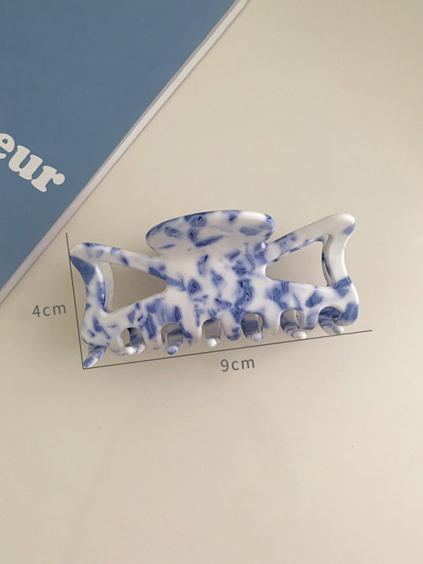 New vintage blue and white blue and white porcelain pattern hairpin
