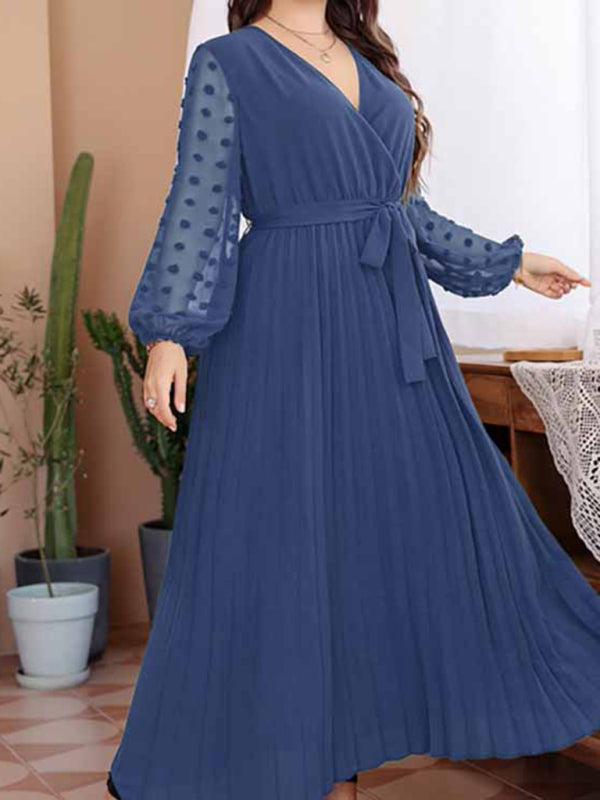 Green Long Sleeve Elegant Maxi Dress