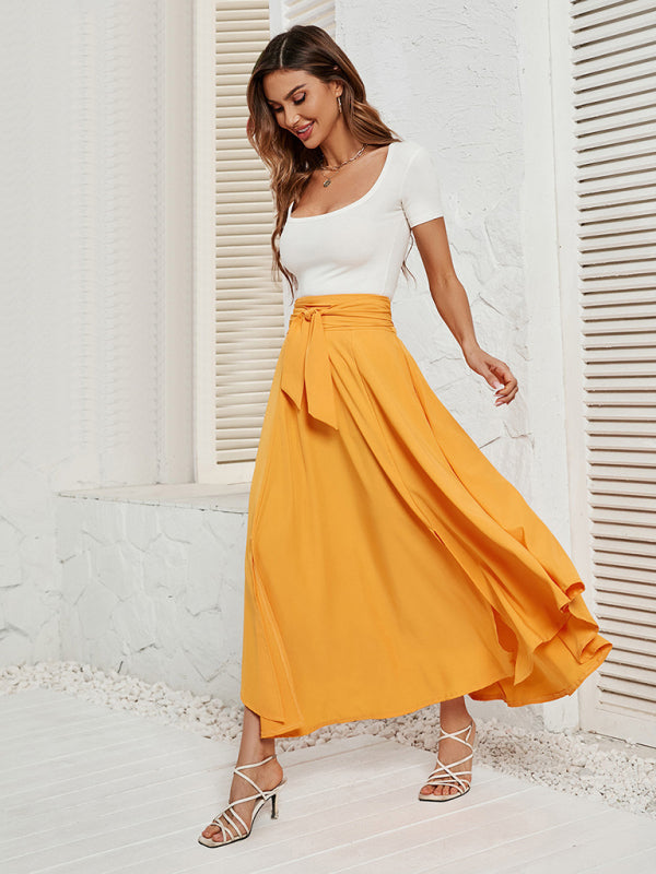 Artistic lace-up skirt