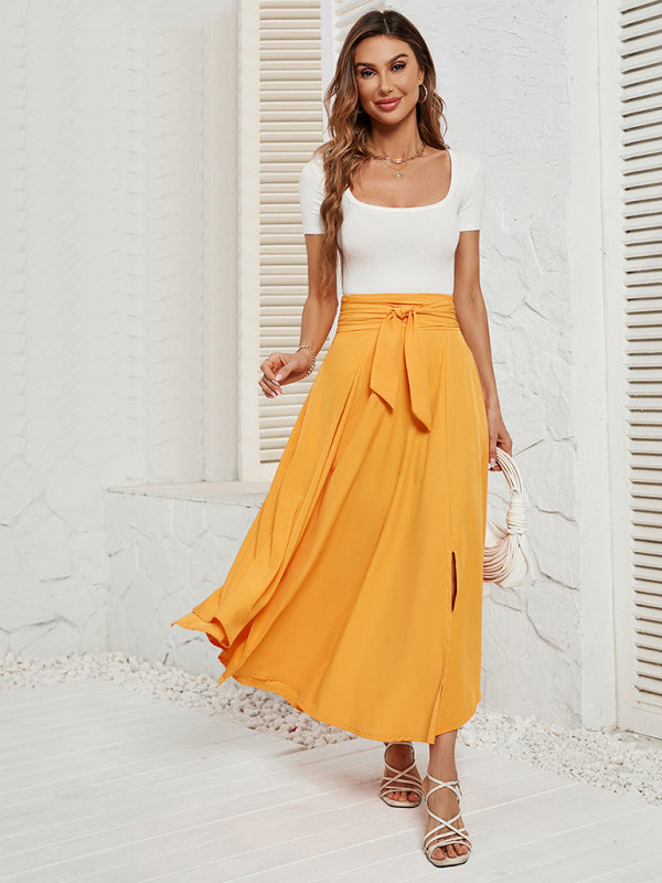 Artistic lace-up skirt
