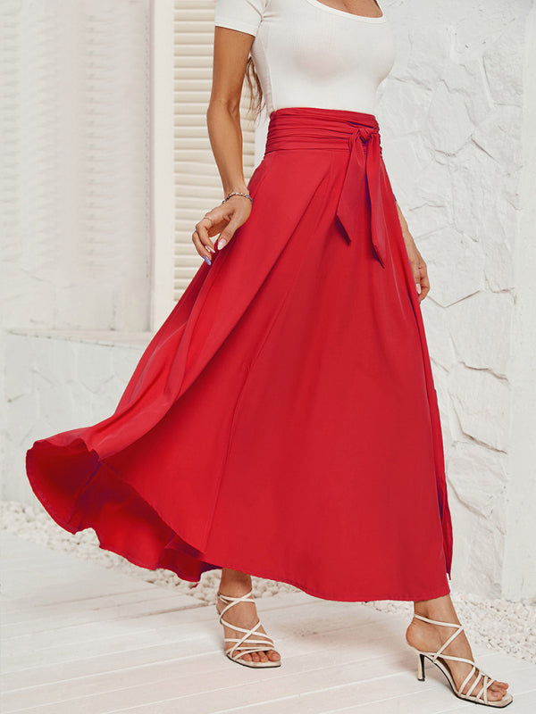 Artistic lace-up skirt