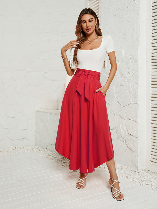 Artistic lace-up skirt