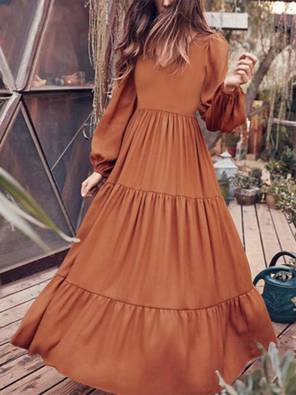 Autumn Temperament Swing Dress