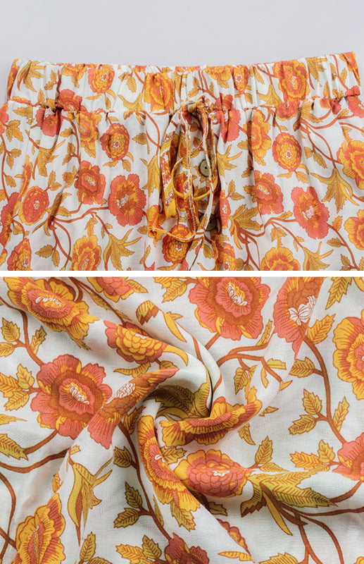 Women's High-Waisted Fashion Printed Flounce Skirt