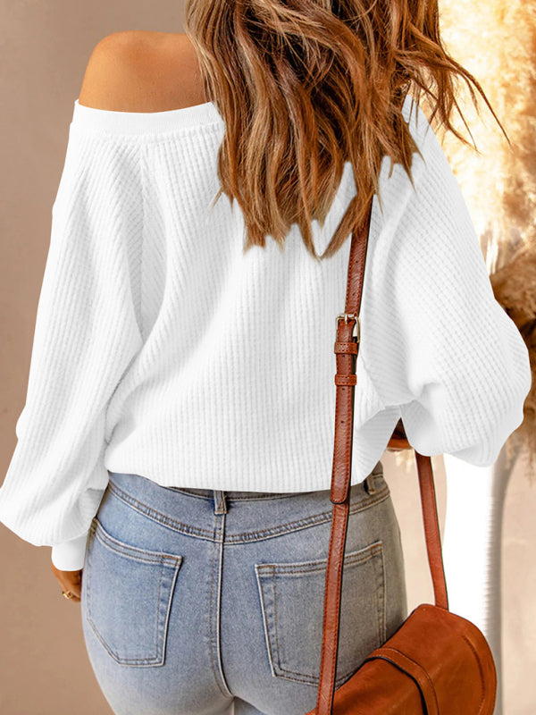 Women's Casual Loose Button Open Lazy Top