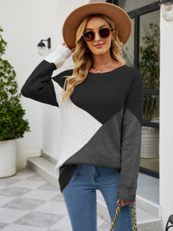 Women’s Triangle Block Knit Pullover