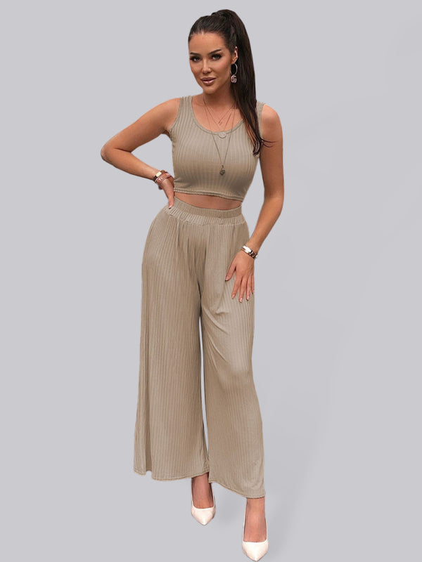 Wide Leg Pants & Top Set