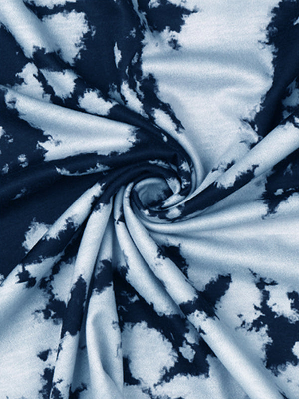 Summer Tie-Dye Print Long-Sleeved Loungewear Set