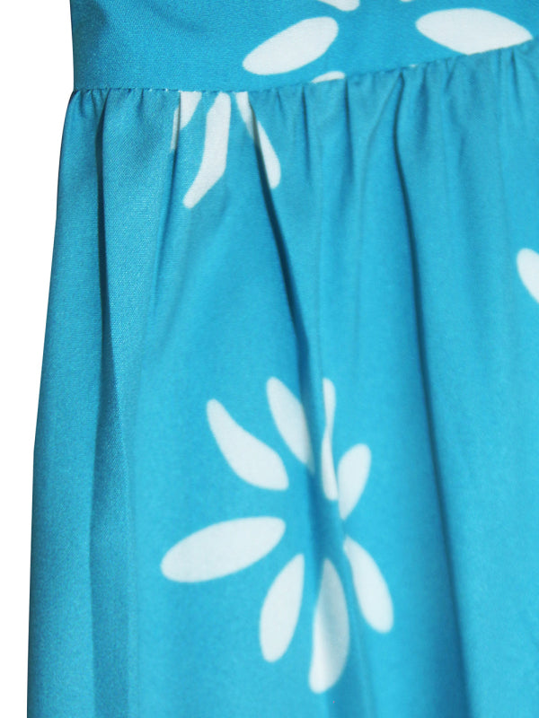 Women's printed loose casual holiday wind strappy wide-leg pants