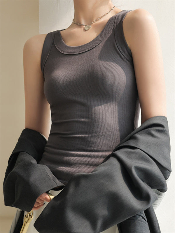 Plain Ribbed Basic Top
