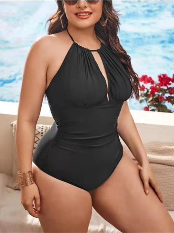 Halter Neck Sexy Backless One-Piece Swimsuit