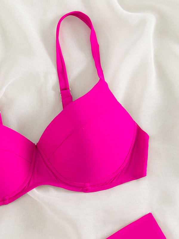 Solid Colour Fashion 2-piece Bikini