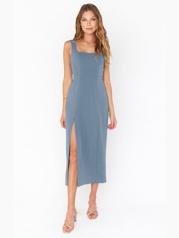 Elegant French dress with sling straps Bridesmaid dress