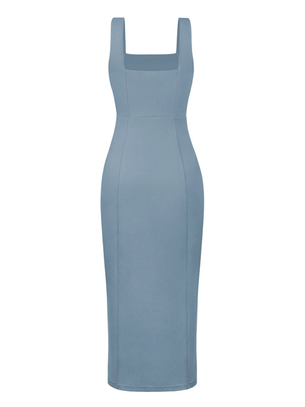 Elegant French dress with sling straps Bridesmaid dress