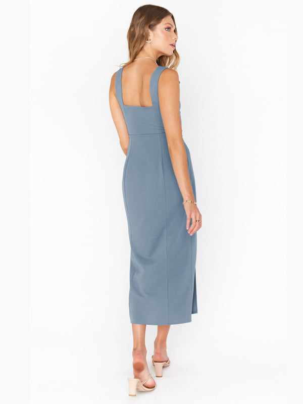 Elegant French dress with sling straps Bridesmaid dress