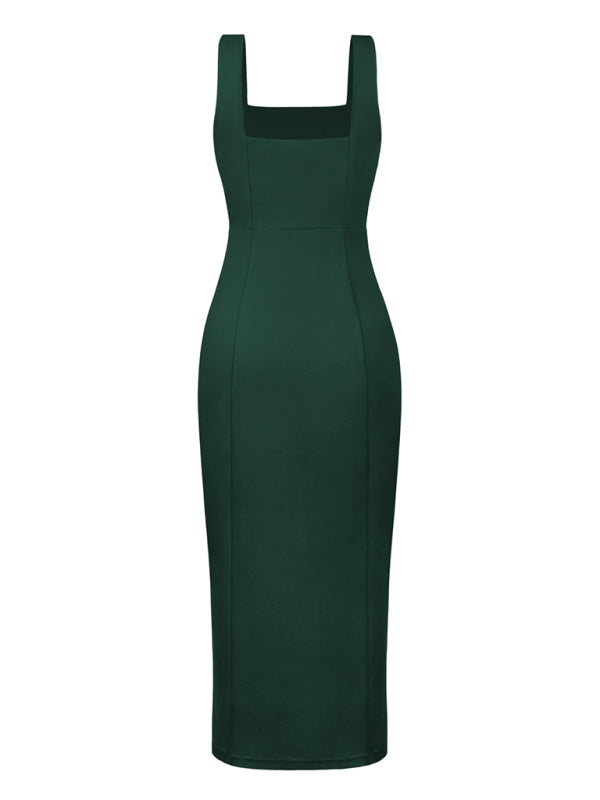 Elegant French dress with sling straps Bridesmaid dress