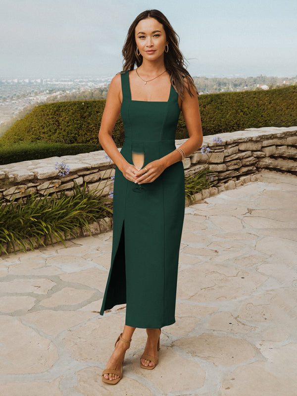 Elegant French dress with sling straps Bridesmaid dress