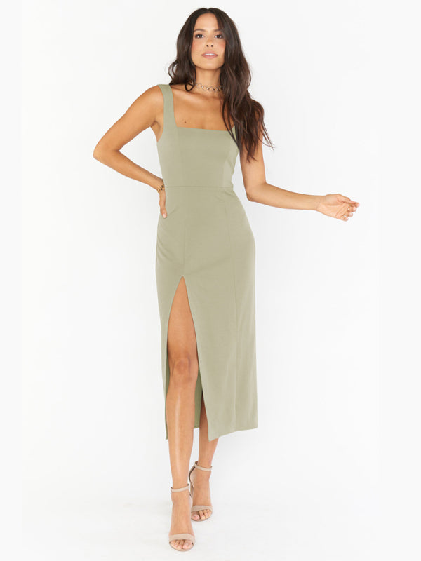 Elegant French dress with sling straps Bridesmaid dress