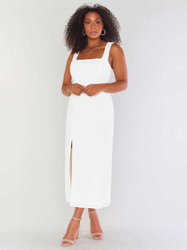 Elegant French dress with sling straps Bridesmaid dress