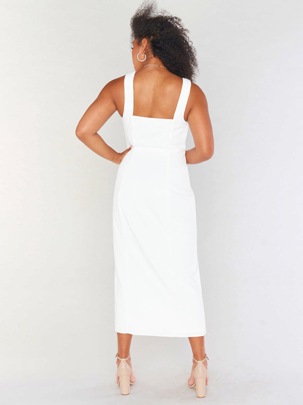 Elegant French dress with sling straps Bridesmaid dress