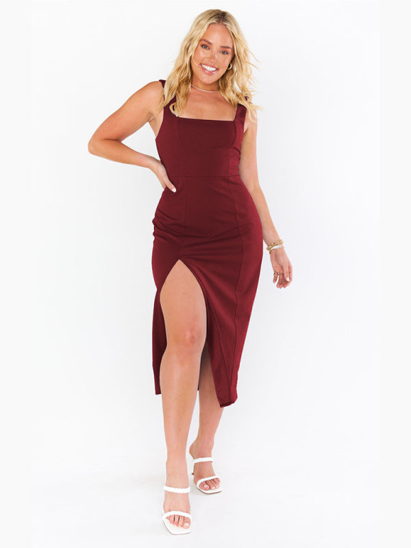 Elegant French dress with sling straps Bridesmaid dress