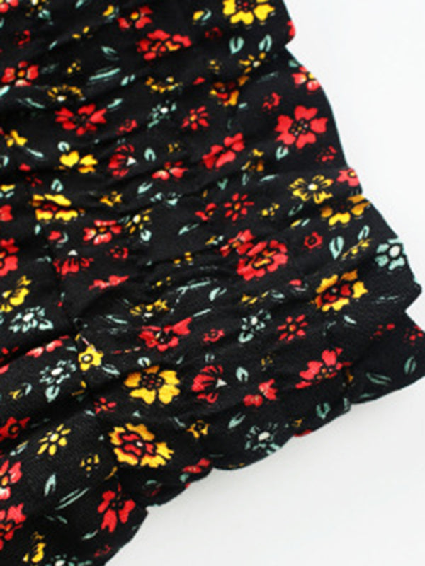 Bohemian Print Resort Swing Elastic Waist Skirt