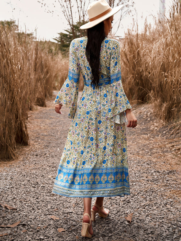 Boho Style V-neck Dress