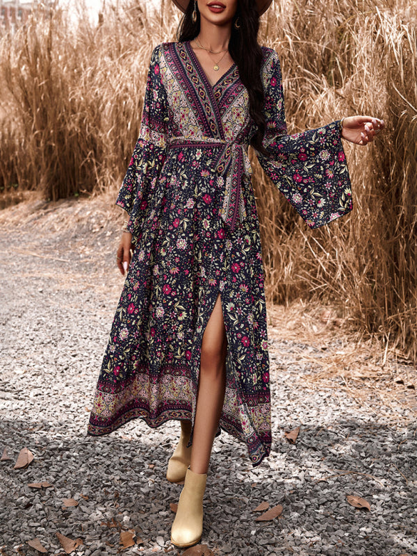 Boho Style V-neck Dress