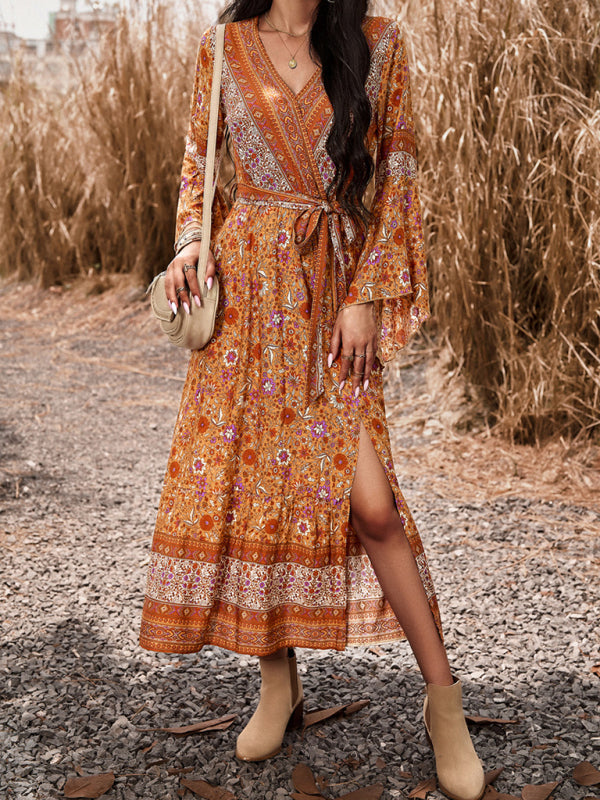 Boho Style V-neck Dress