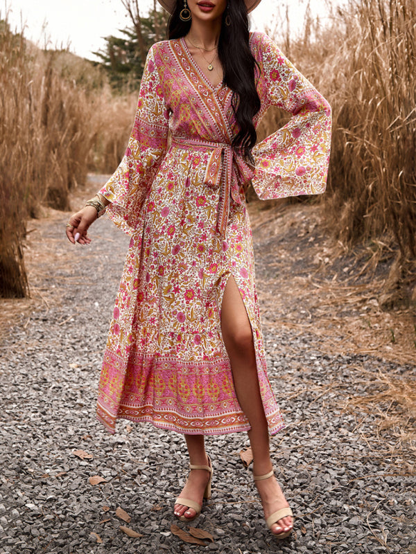 Boho Style V-neck Dress