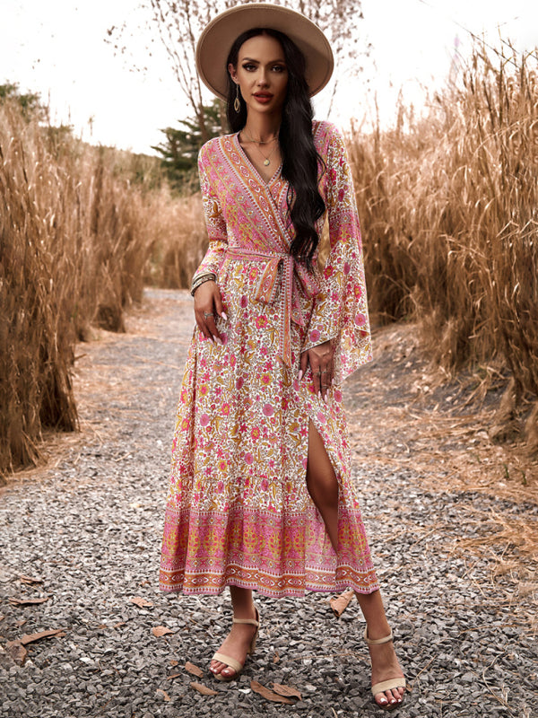 Boho Style V-neck Dress