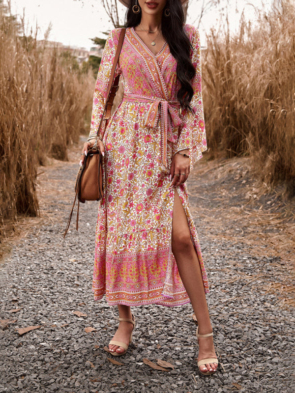 Boho Style V-neck Dress