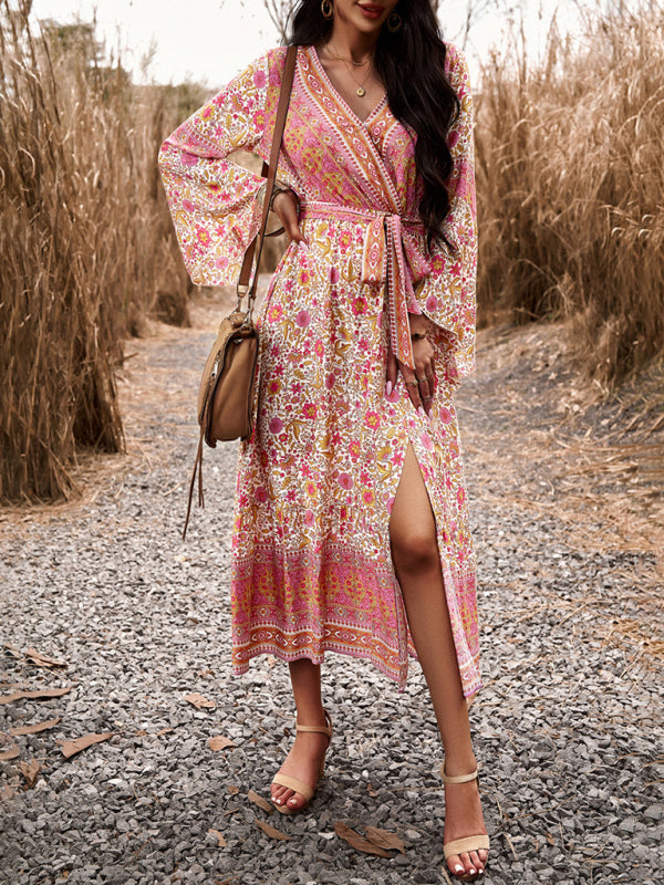 Boho Style V-neck Dress