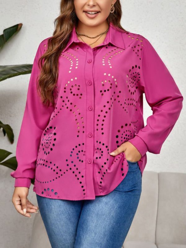 Rose Coloured Elegant Button Blouse