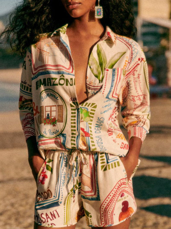Women's Loose Vacation Two-Piece Set