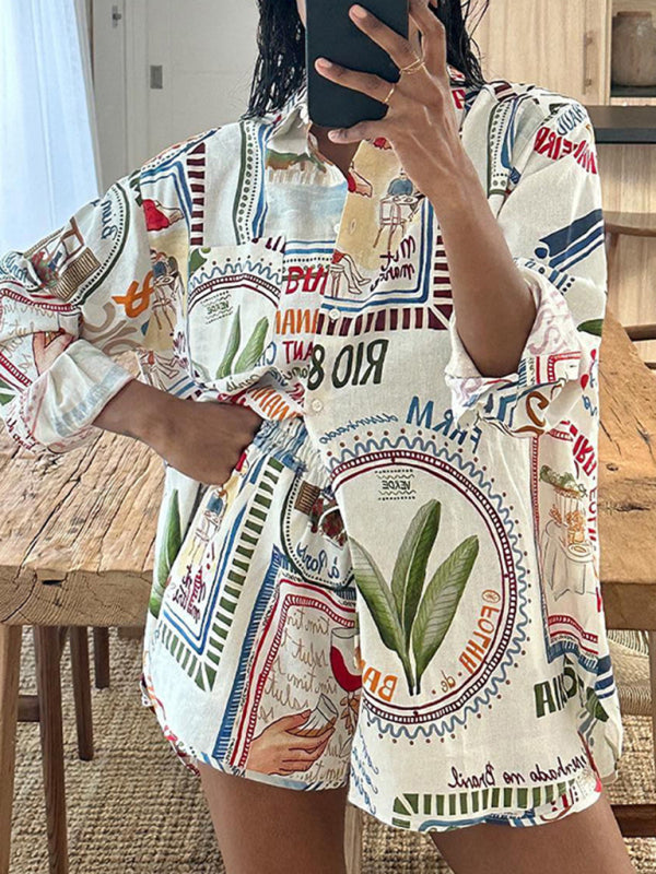 Women's Loose Vacation Two-Piece Set