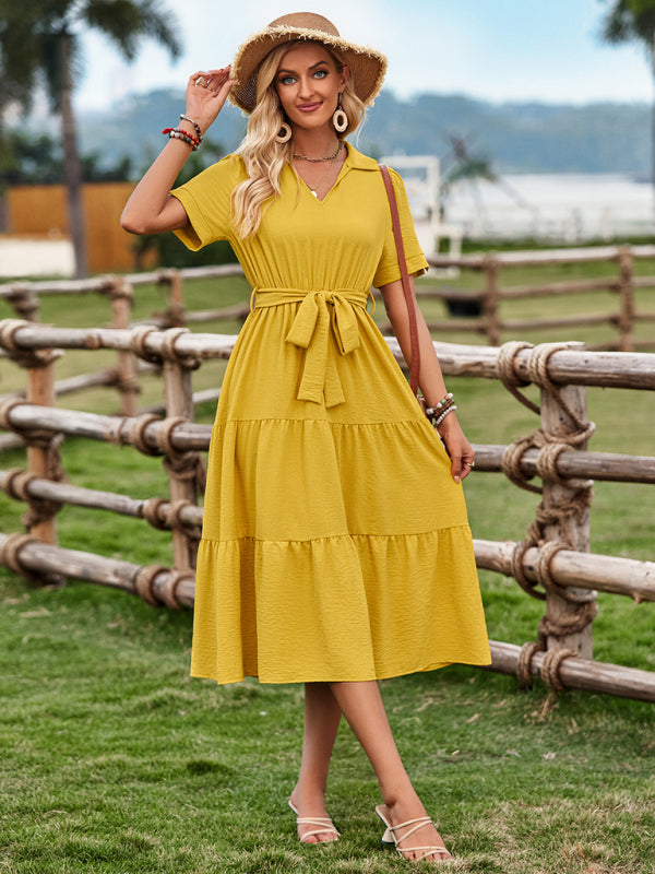 Sunny Strap Waist Midi Dress