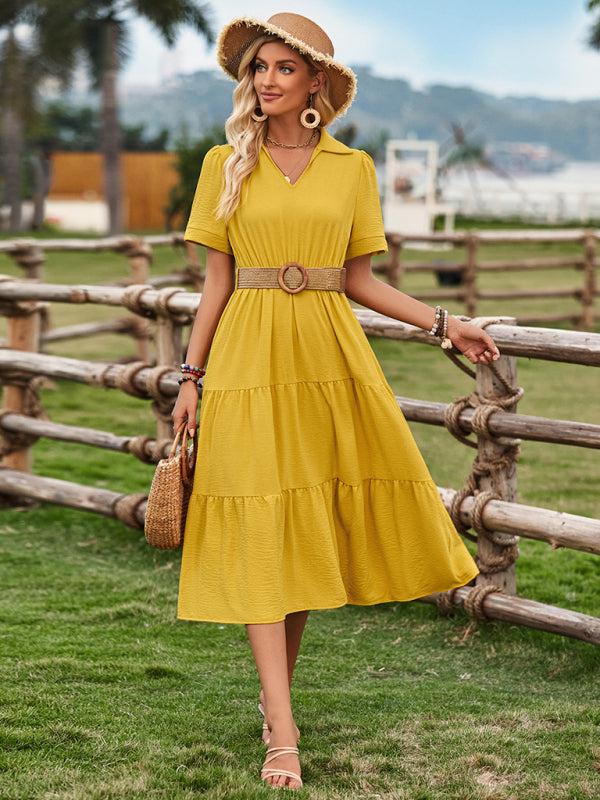 Sunny Strap Waist Midi Dress