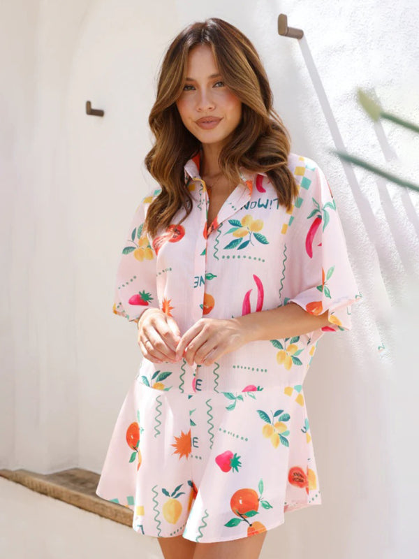 Printed Wide-Leg Jumpsuit