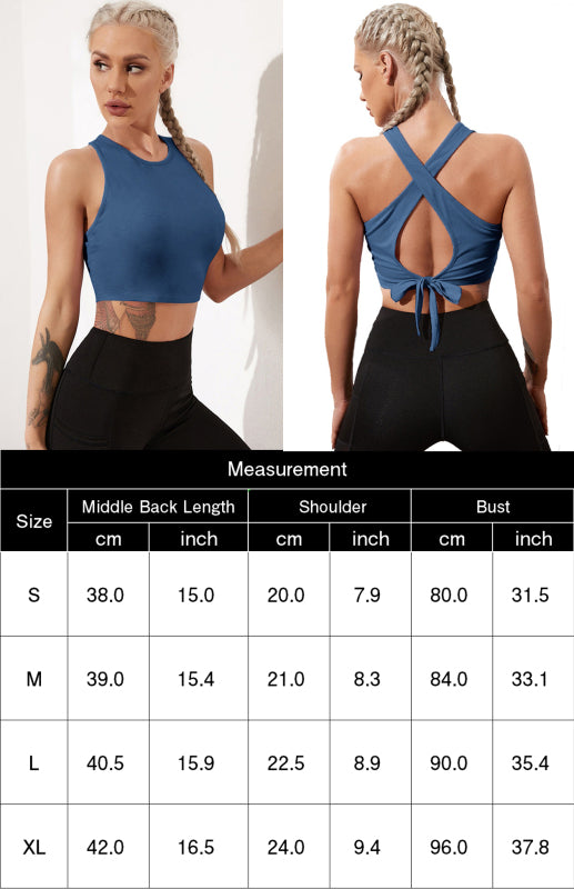 Women's Fashion Cross Back Cutout Bow Sleeveless Tank Top