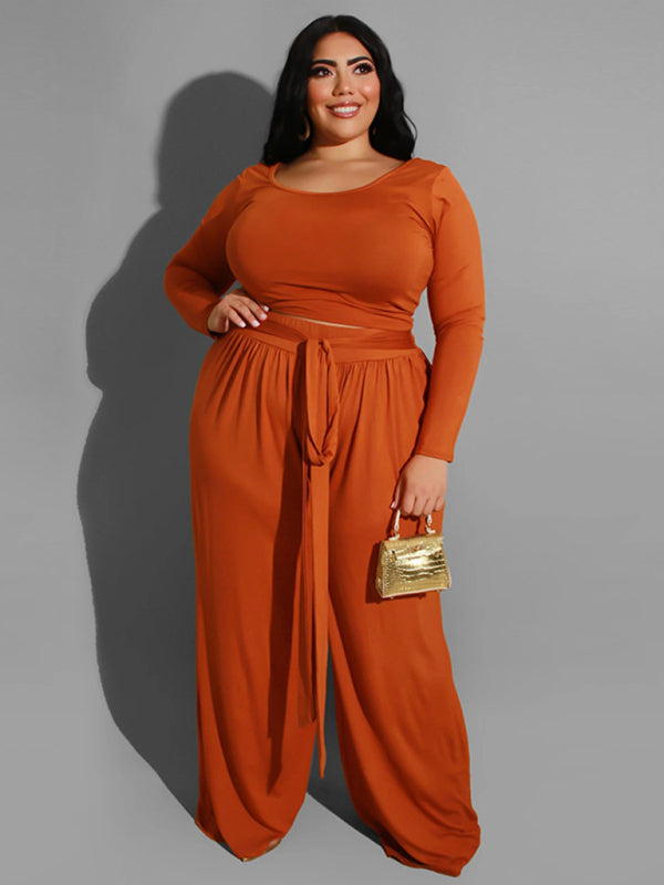 Women's Black Knitted Pants & Top Set