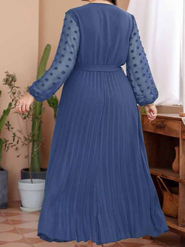Green Long Sleeve Elegant Maxi Dress