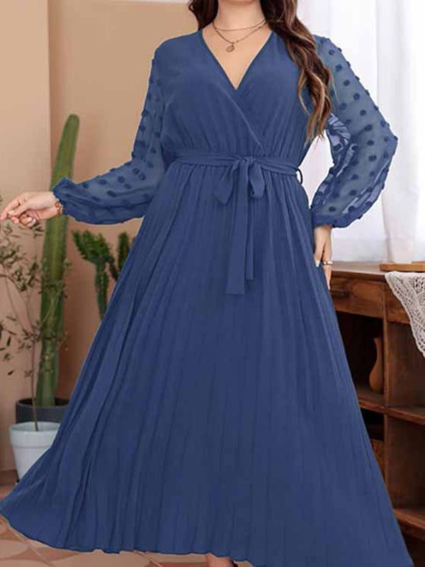 Green Long Sleeve Elegant Maxi Dress