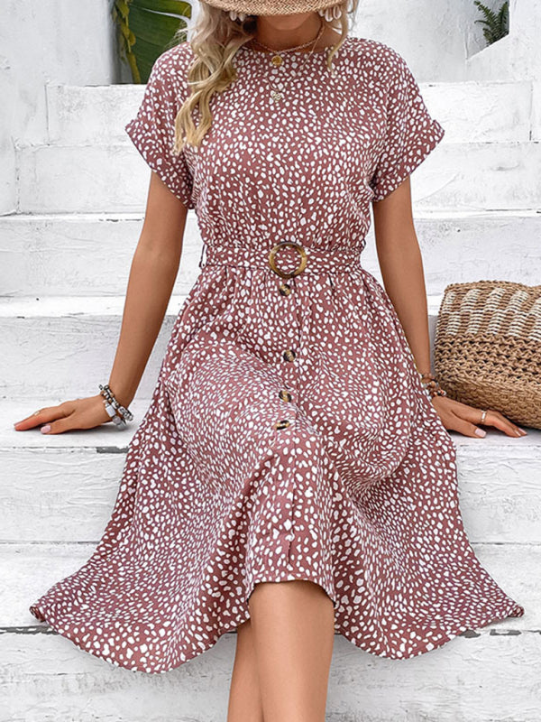 New fashionable women's temperament printed dress