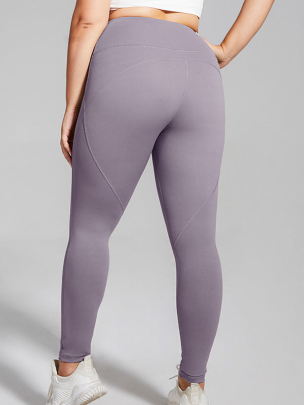 Purple High Waist Hip Lift Quick Dry Yoga Pants
